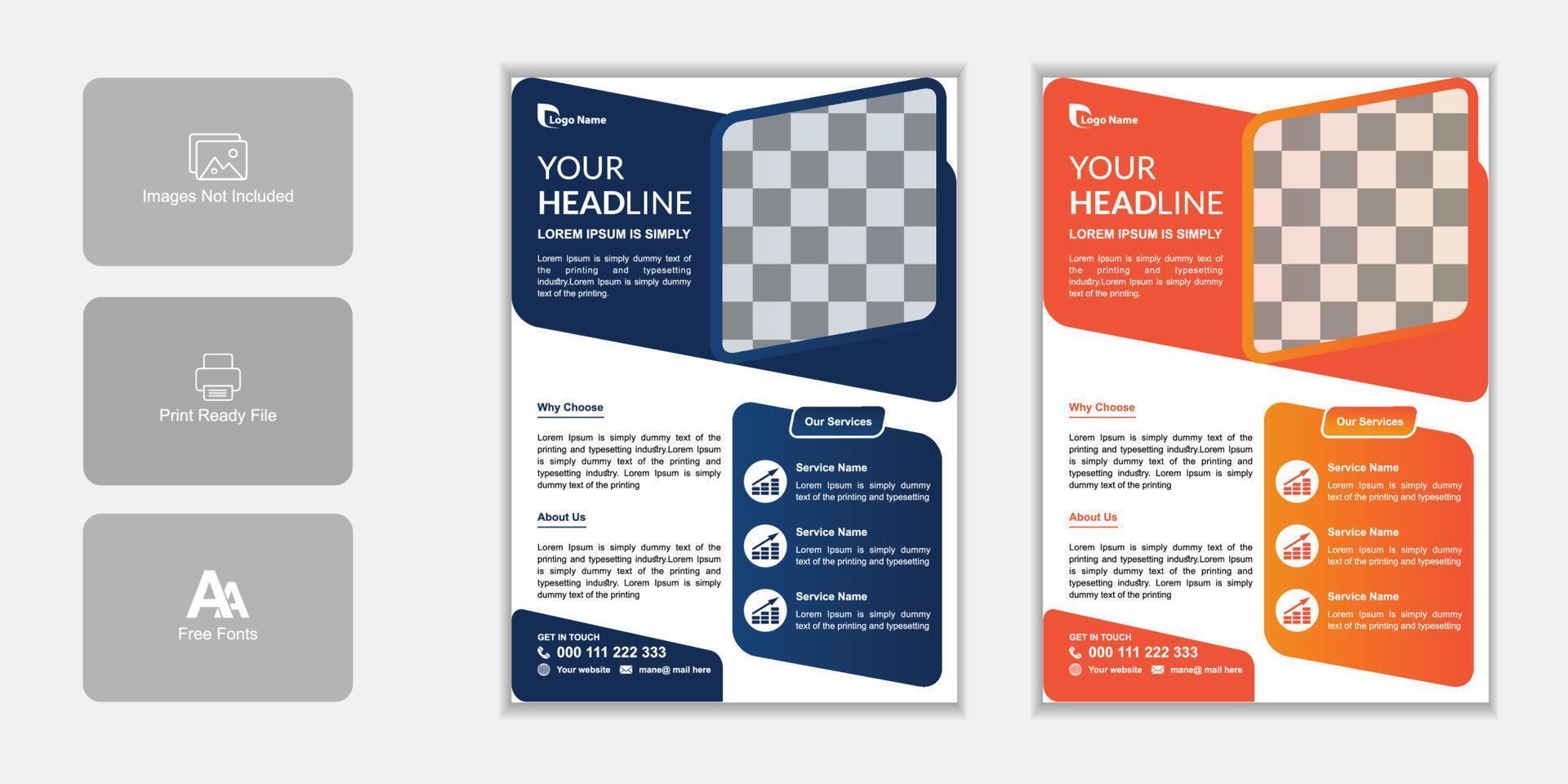 Corporate Business Flyer Poster Brochure Design Multipurpose Background Medical Health Agency Flyer vector