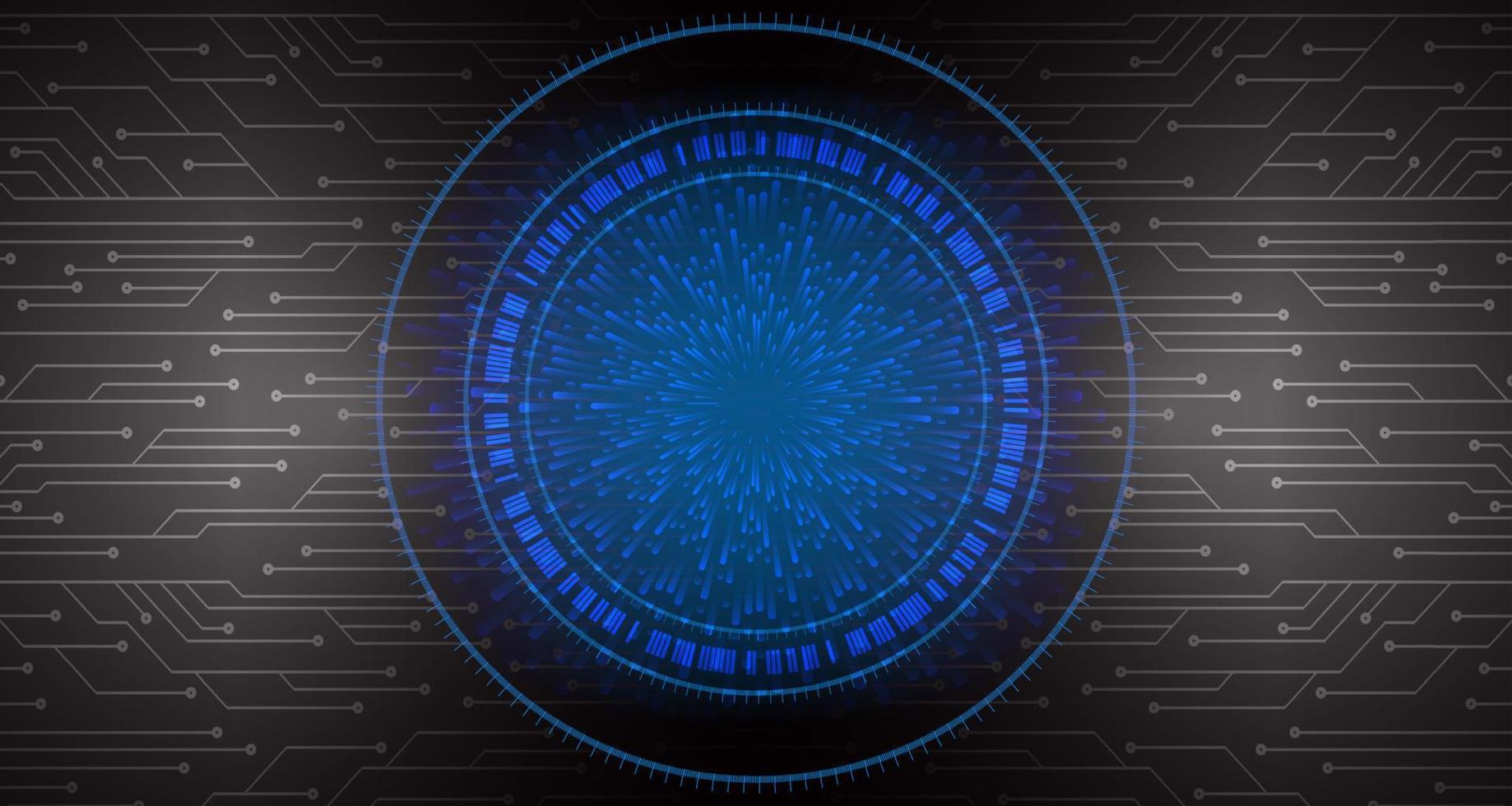 Blue eye cyber circuit future technology concept background vector