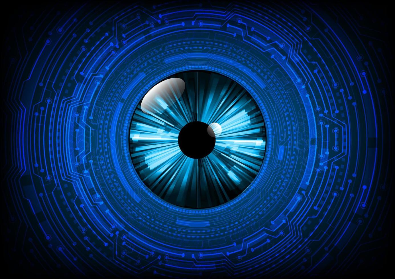 eye cyber circuit future technology concept background vector