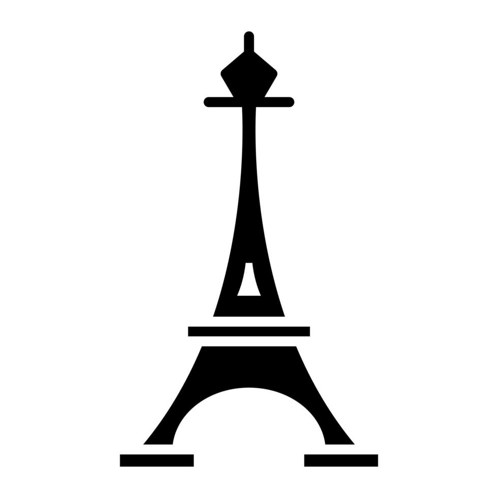 Eiffel Tower Glyph Icon vector