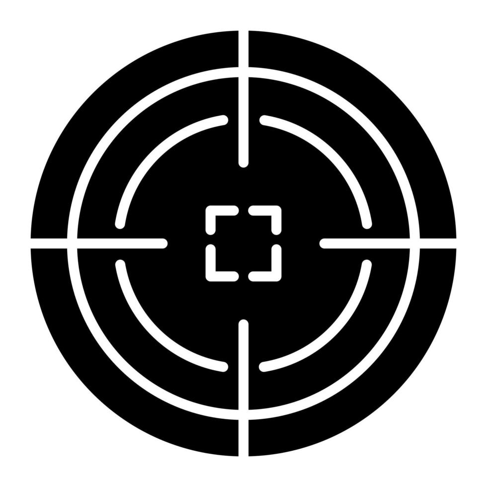 Shoot Target Glyph Icon vector