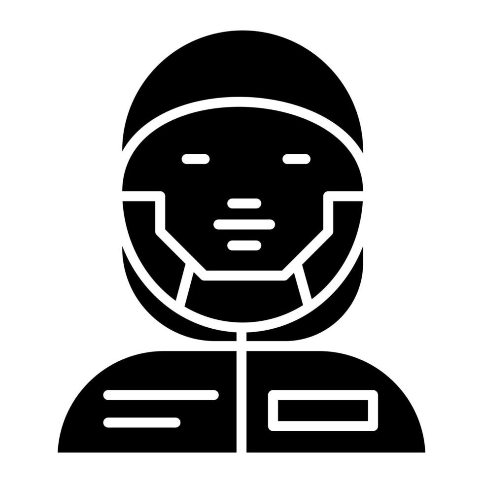 Man Raincoat Glyph Icon vector