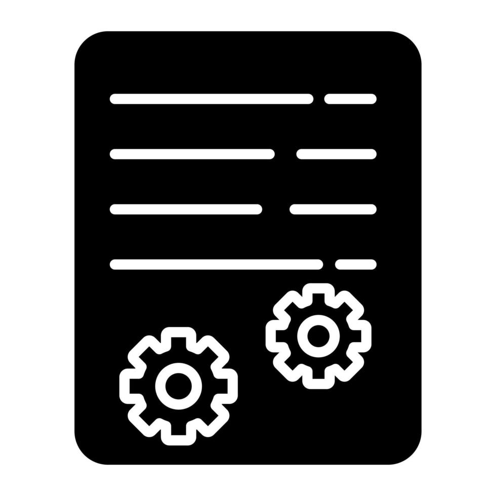 Industry Documents Glyph Icon vector