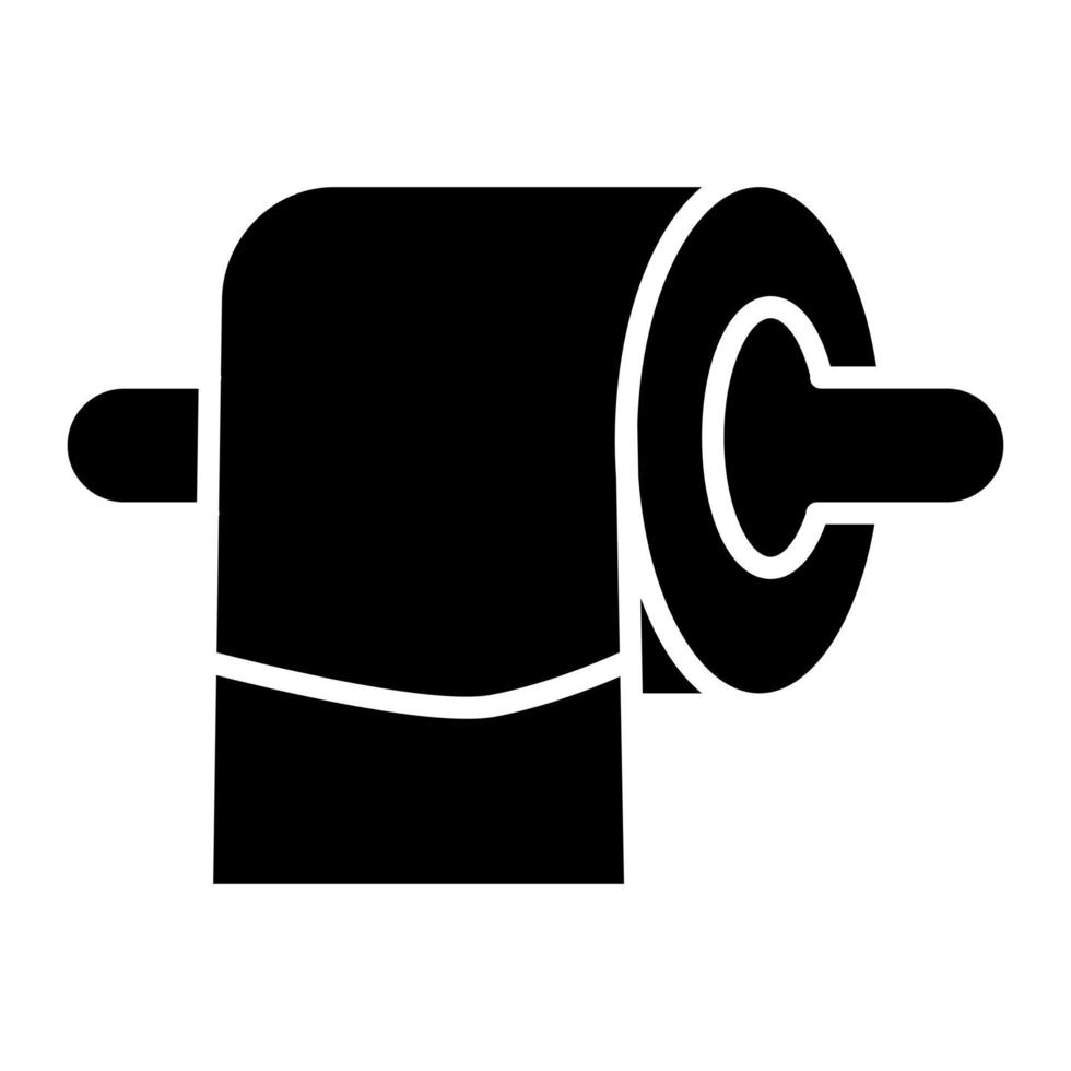 Toilet Paper Glyph Icon vector