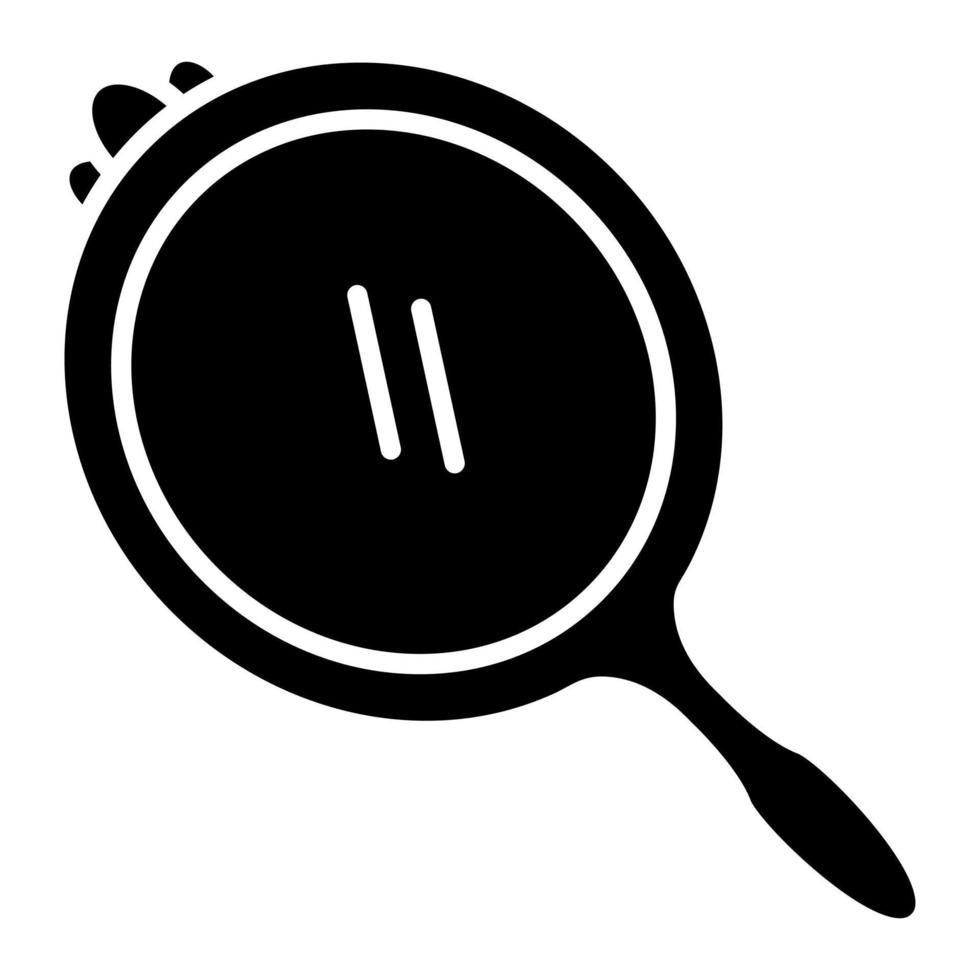 Hand Mirror Glyph Icon vector