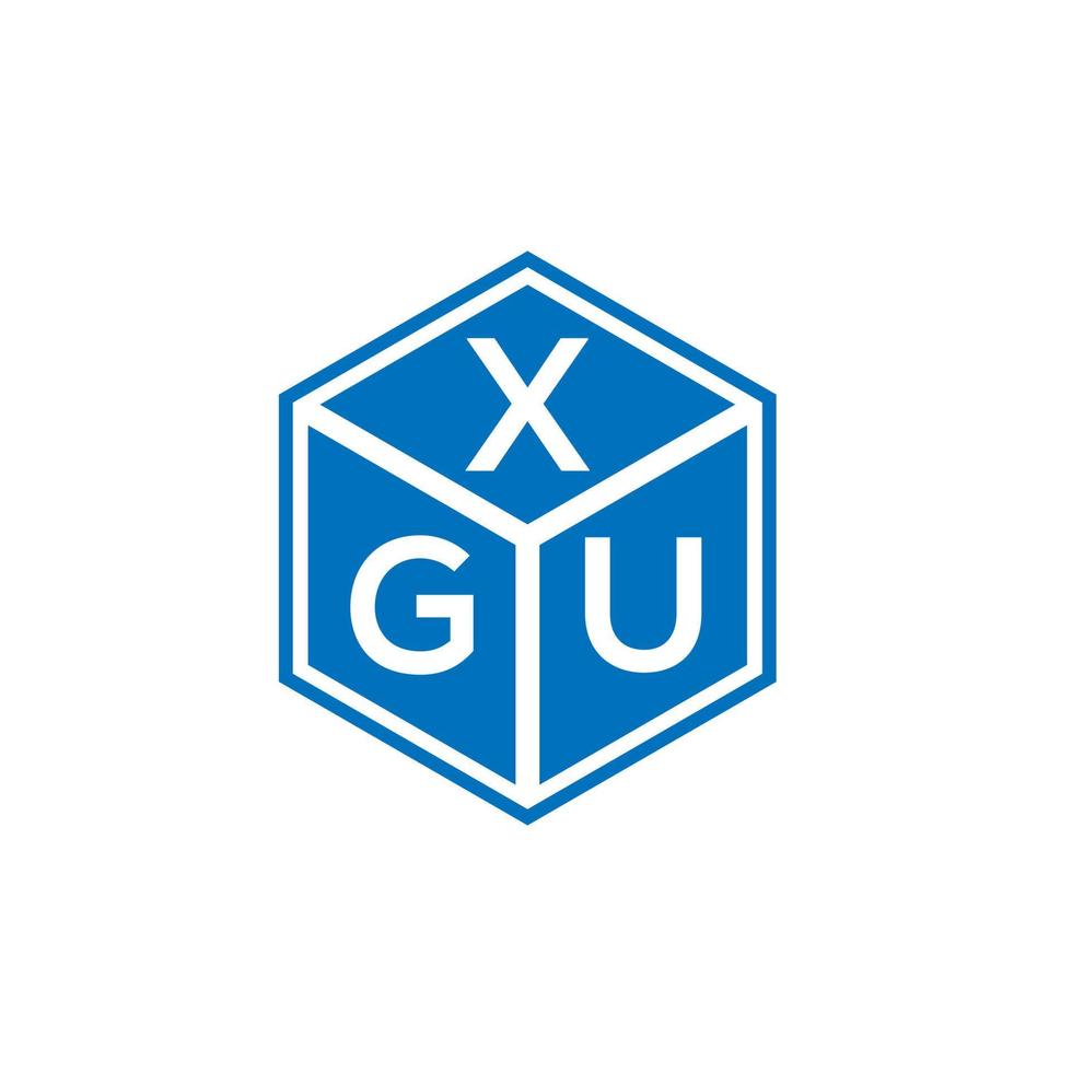 diseño de logotipo de letra xgu sobre fondo blanco. concepto de logotipo de letra de iniciales creativas xgu. diseño de letras xgu. vector