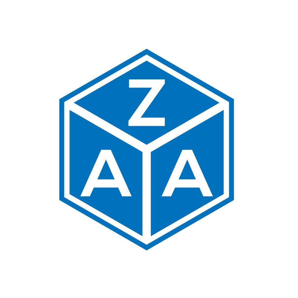 ZAA letter logo design on white background. ZAA creative initials letter logo concept. ZAA letter design. vector