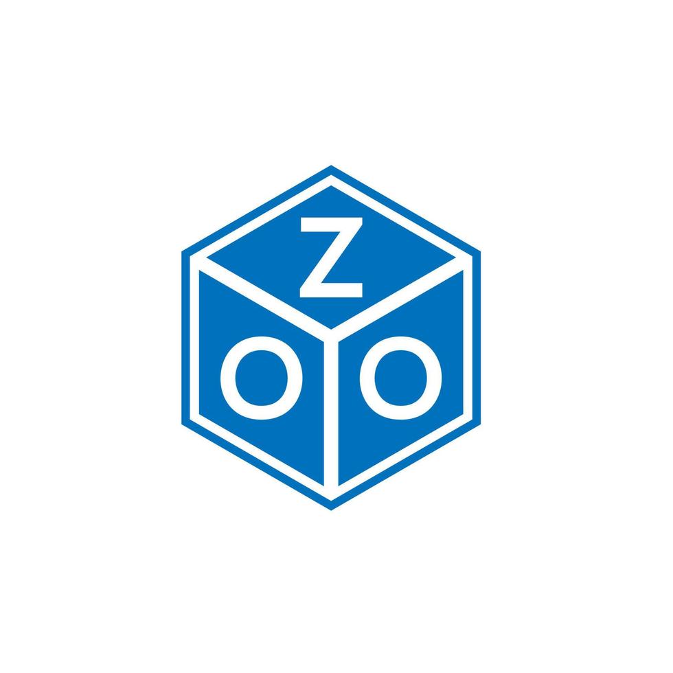 diseño de logotipo de carta de zoológico sobre fondo blanco. concepto de logotipo de la letra de las iniciales creativas del zoológico. diseño de letras del zoológico. vector