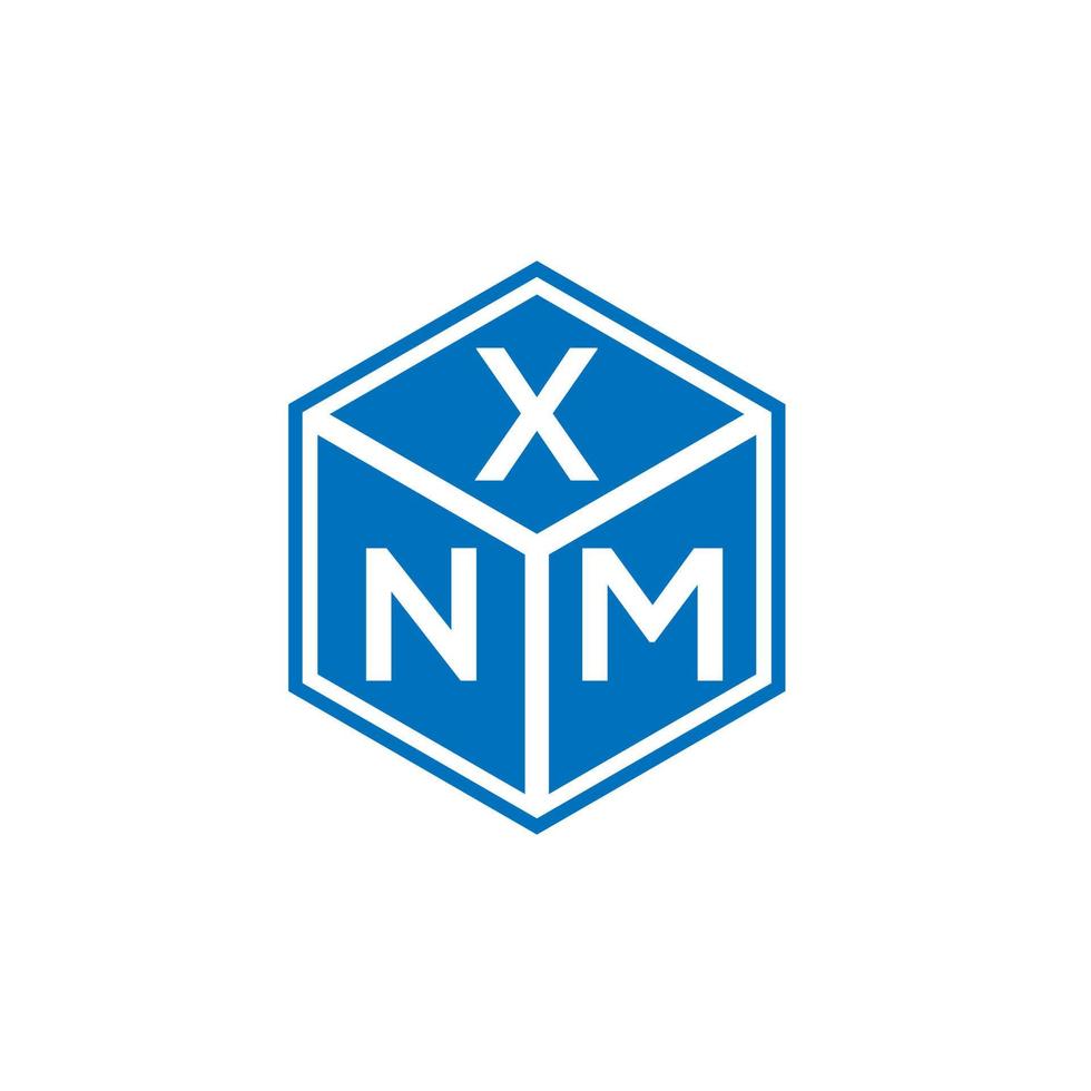 diseño de logotipo de letra xnm sobre fondo blanco. concepto de logotipo de letra de iniciales creativas xnm. diseño de letras xnm. vector