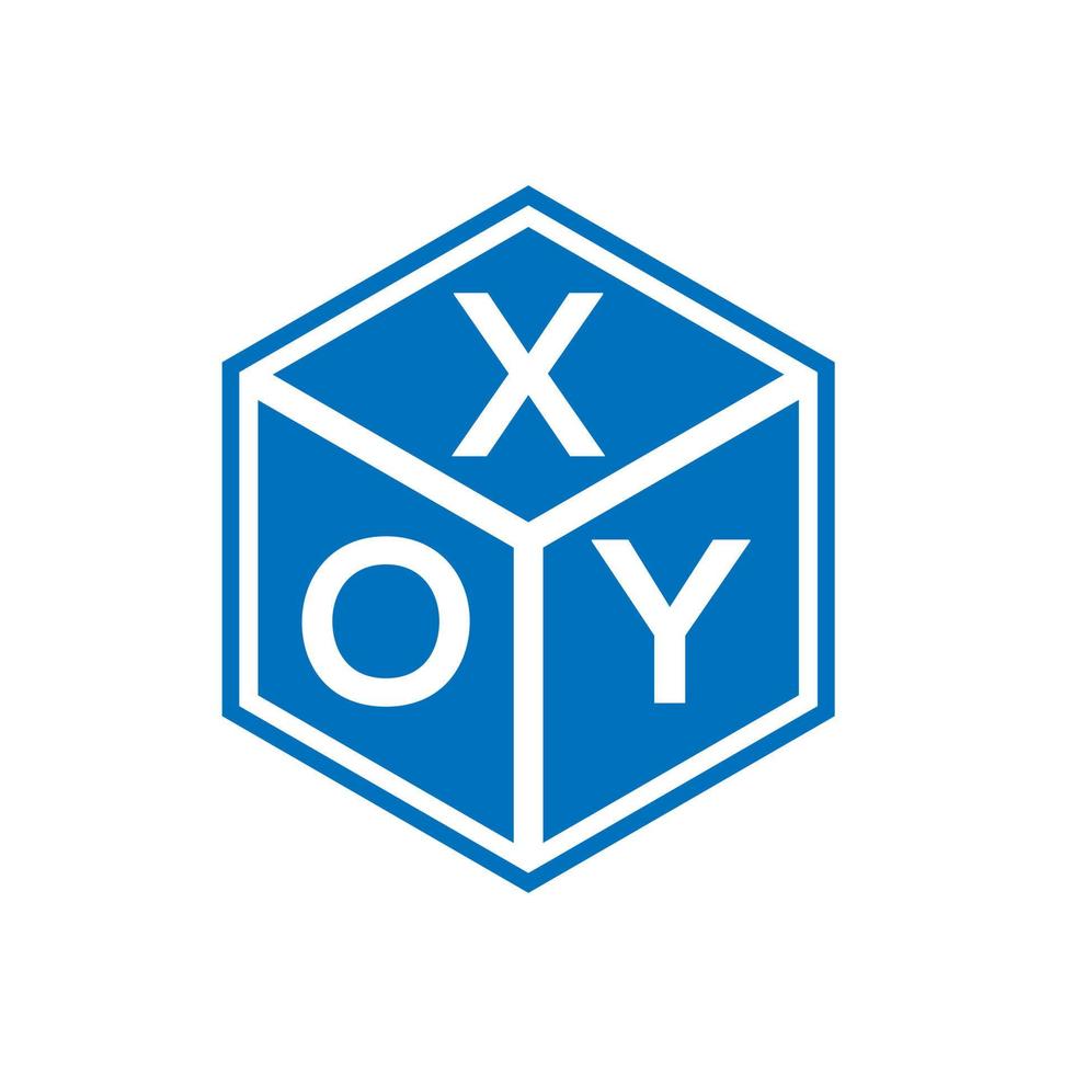 diseño de logotipo de letra xoy sobre fondo blanco. concepto de logotipo de letra de iniciales creativas xoy. diseño de letras xoy. vector