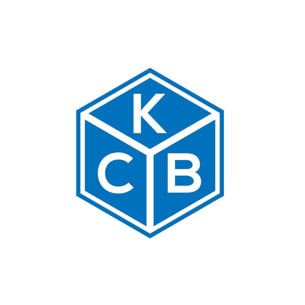 diseño de logotipo de letra kcb sobre fondo blanco. concepto de logotipo de letra de iniciales creativas kcb. diseño de letras kcb. vector