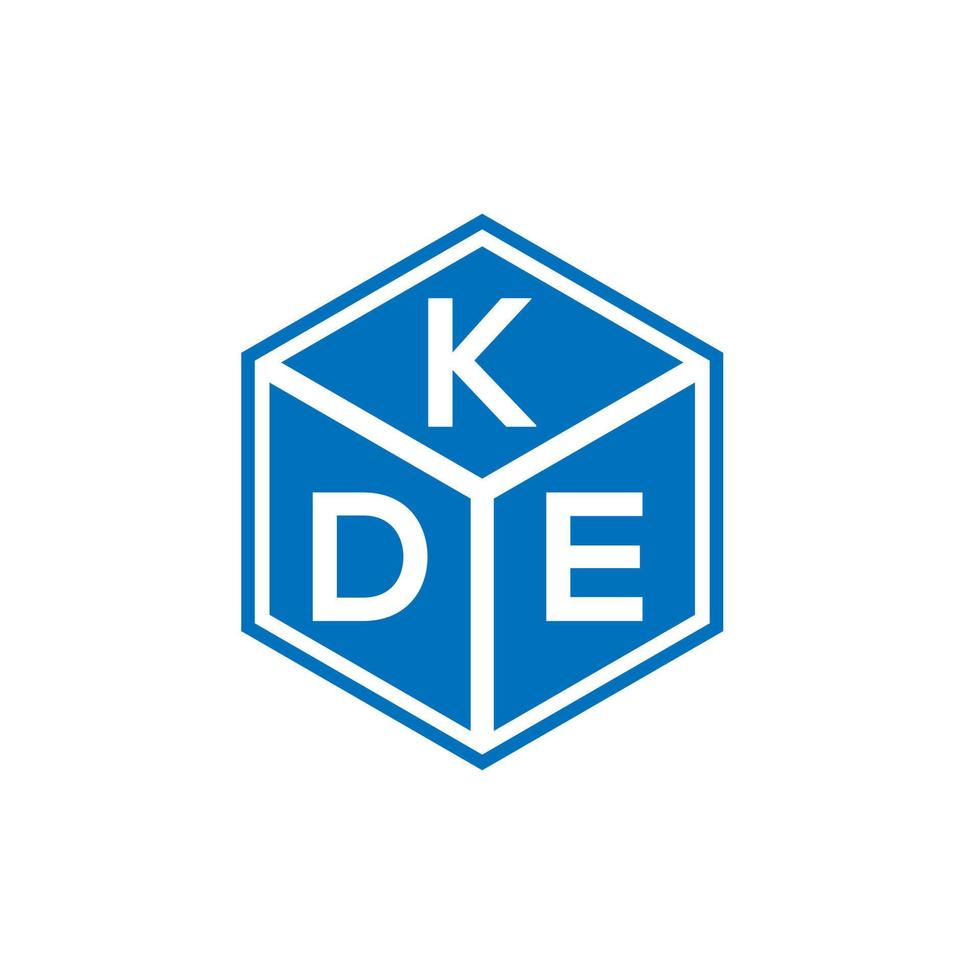 KDE letter logo design on white background. KDE creative initials letter logo concept. KDE letter design. vector
