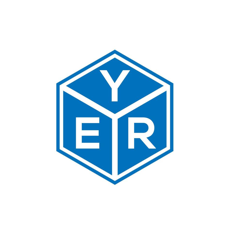 YER letter logo design on white background. YER creative initials letter logo concept. YER letter design. vector