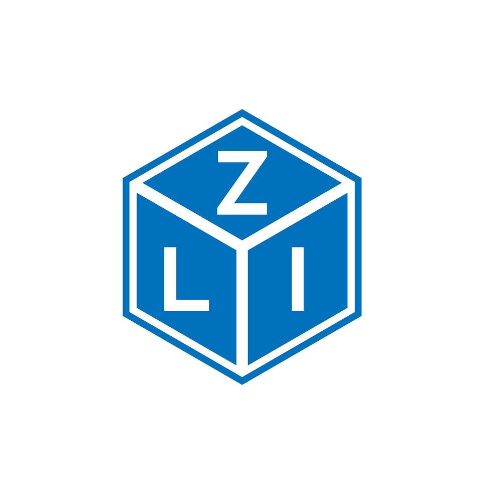 diseño de logotipo de letra zli sobre fondo blanco. concepto de logotipo de letra inicial creativa zli. diseño de letras zli. vector