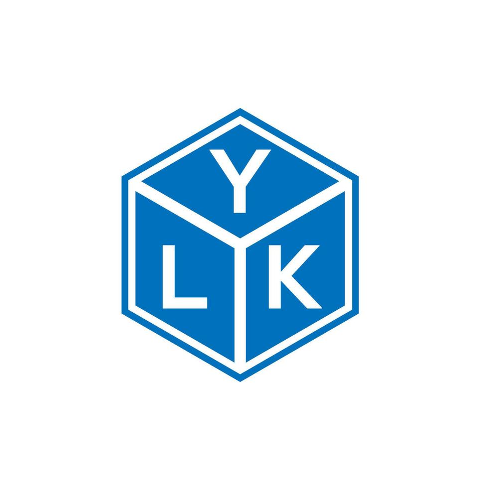 diseño de logotipo de letra ylk sobre fondo blanco. concepto de logotipo de letra de iniciales creativas de ylk. diseño de letras de ylk. vector