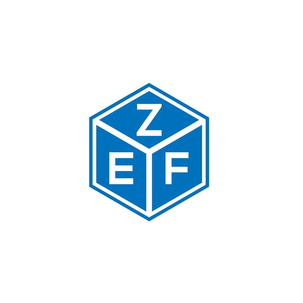 diseño de logotipo de letra zef sobre fondo blanco. concepto de logotipo de letra inicial creativa zef. diseño de letras zef. vector