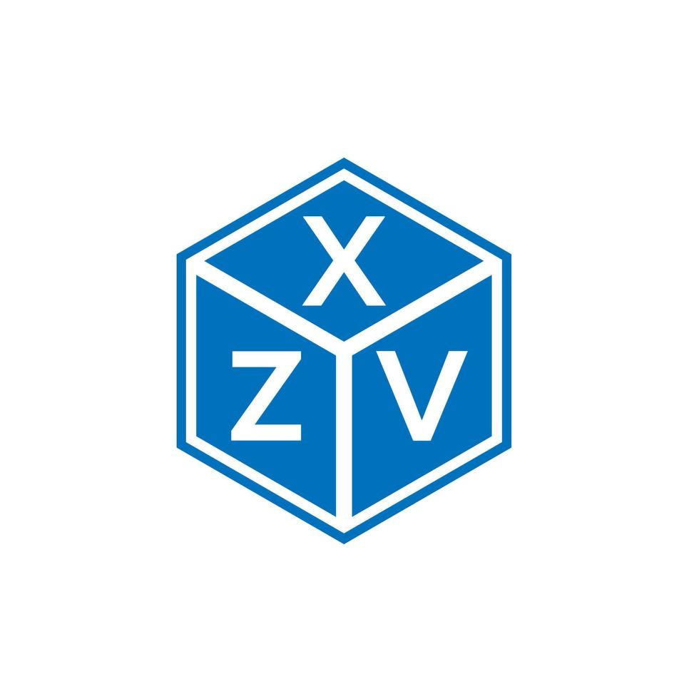 XZV letter logo design on white background. XZV creative initials letter logo concept. XZV letter design. vector