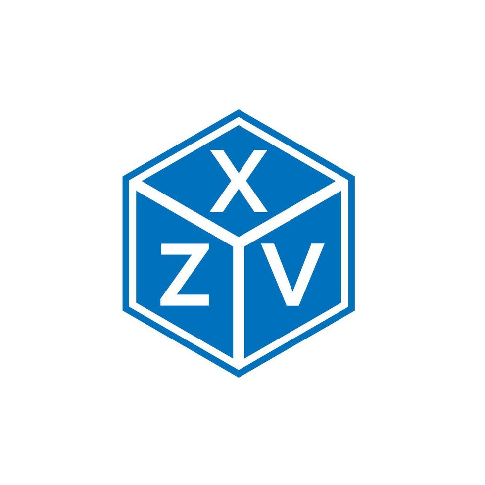 diseño de logotipo de letra xzv sobre fondo blanco. xzv concepto de logotipo de letra de iniciales creativas. diseño de letras xzv. vector