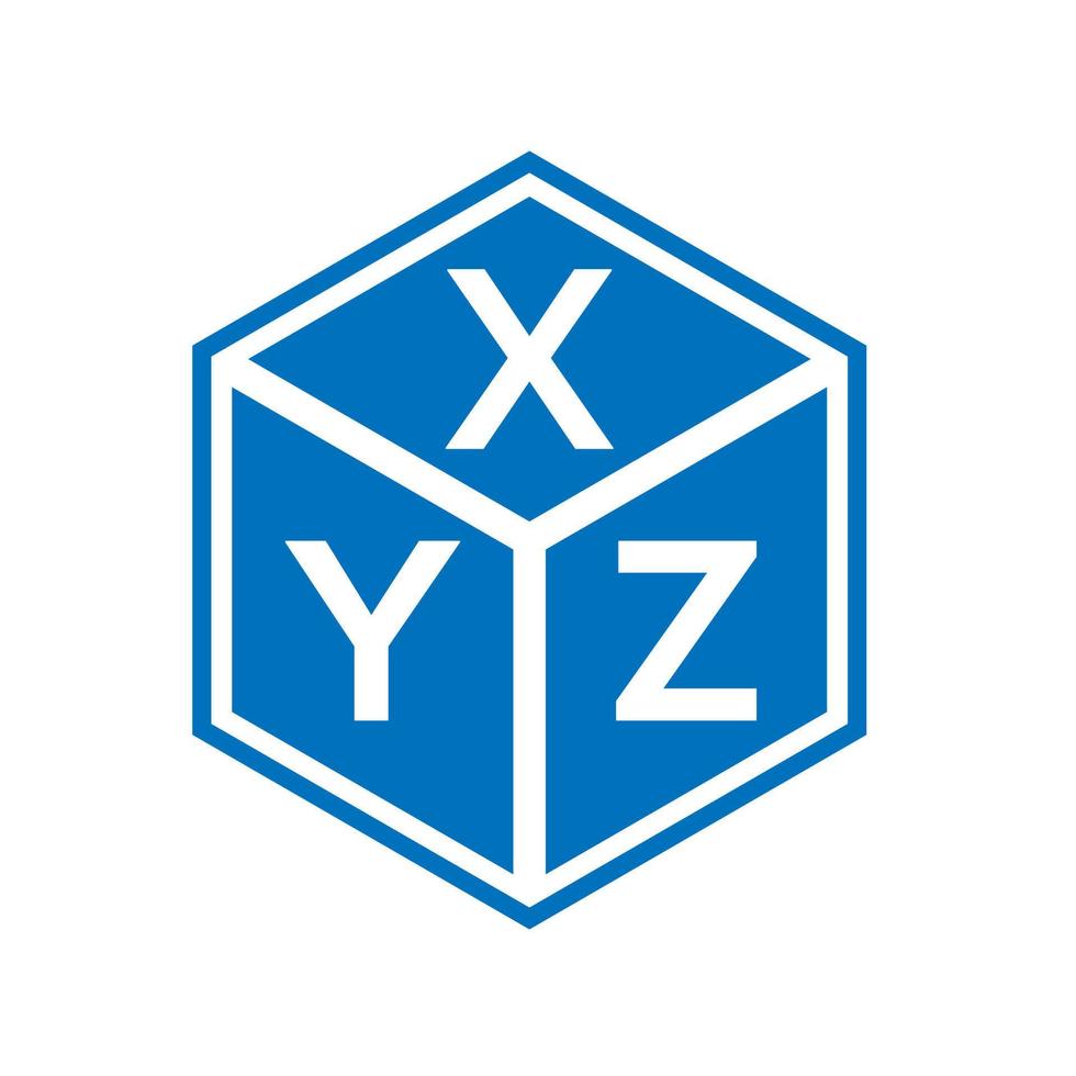 XYZ letter logo design on white background. XYZ creative initials letter logo concept. XYZ letter design. vector