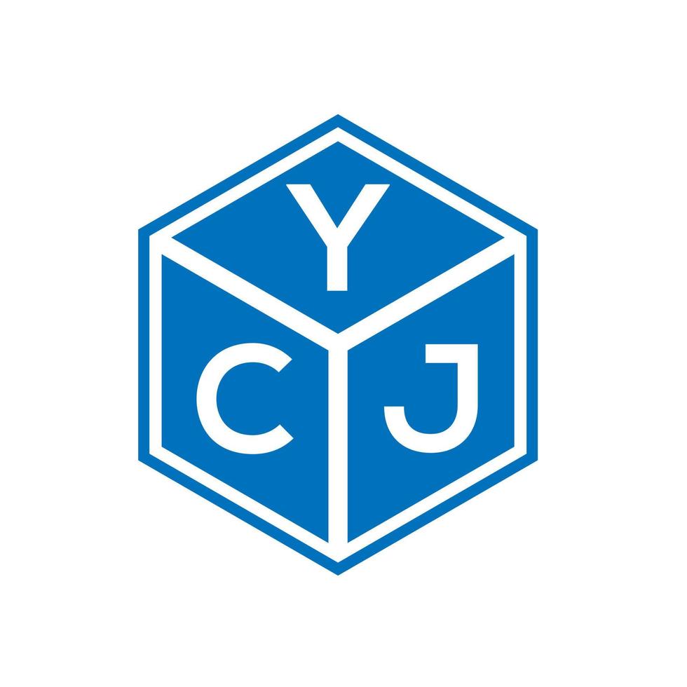 diseño de logotipo de letra ycj sobre fondo blanco. ycj creative iniciales carta logo concepto. diseño de letras ycj. vector