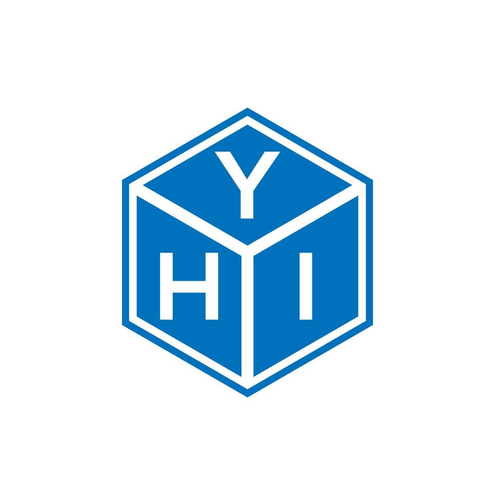 diseño de logotipo de letra yhi sobre fondo blanco. concepto de logotipo de letra de iniciales creativas yhi. diseño de letras yhi. vector