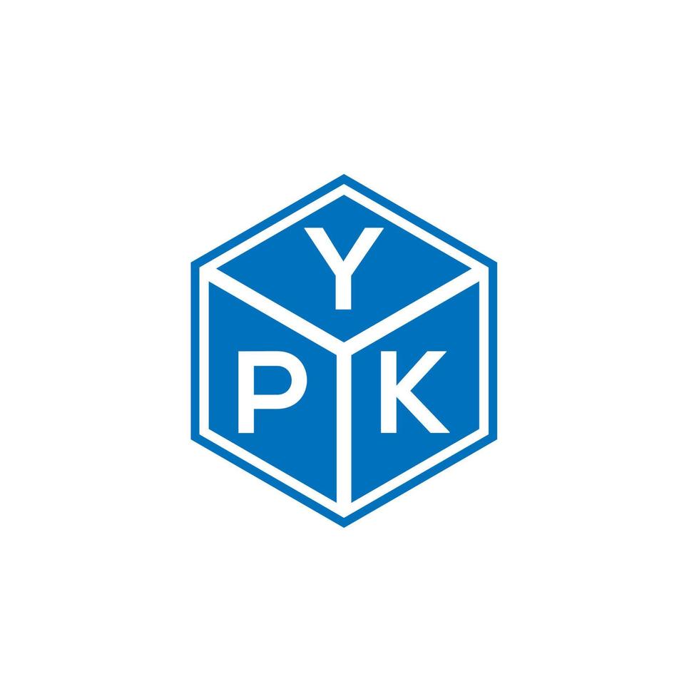 diseño de logotipo de letra ypk sobre fondo blanco. concepto de logotipo de letra de iniciales creativas ypk. diseño de letras ypk. vector