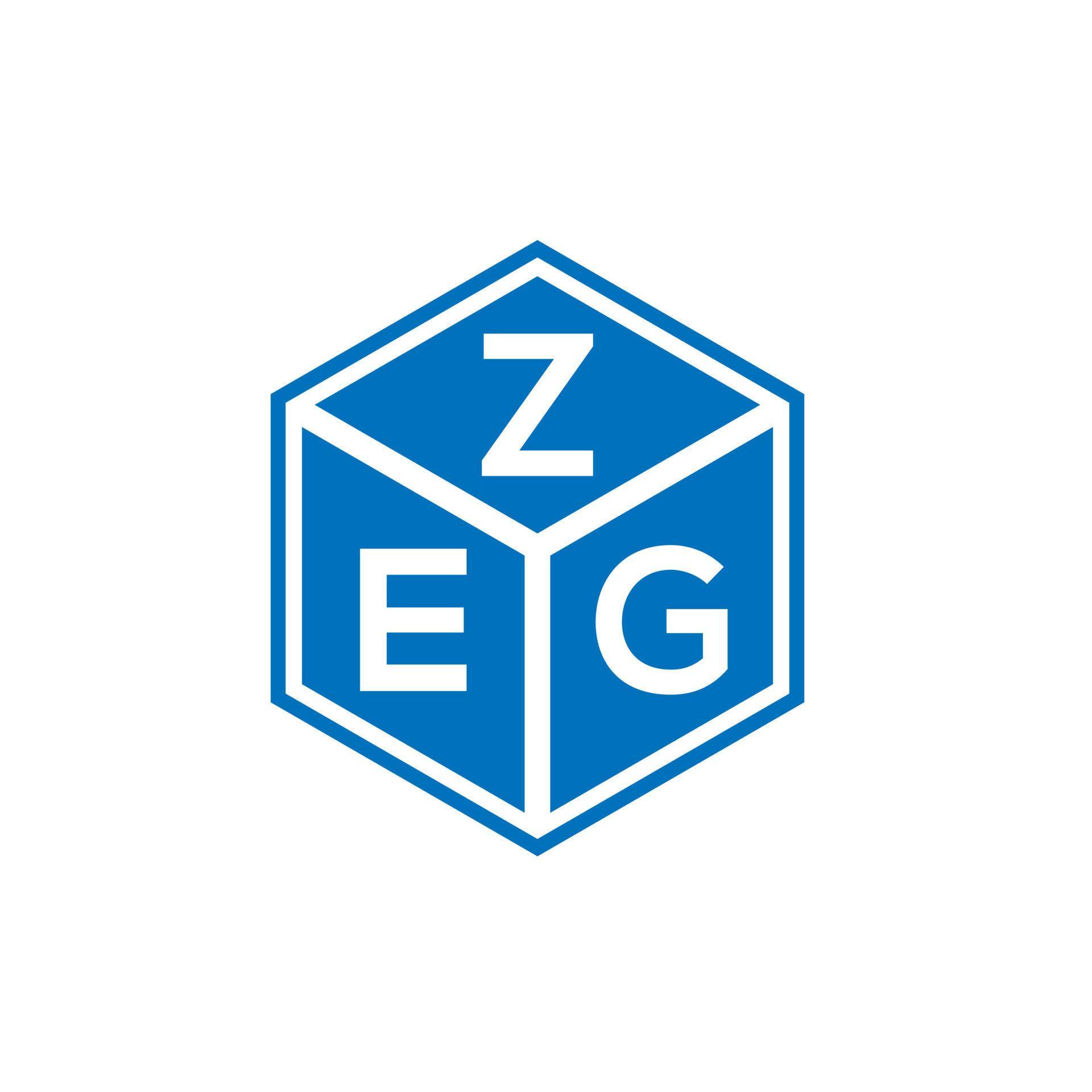 ZEG letter logo design on white background. ZEG creative initials ...