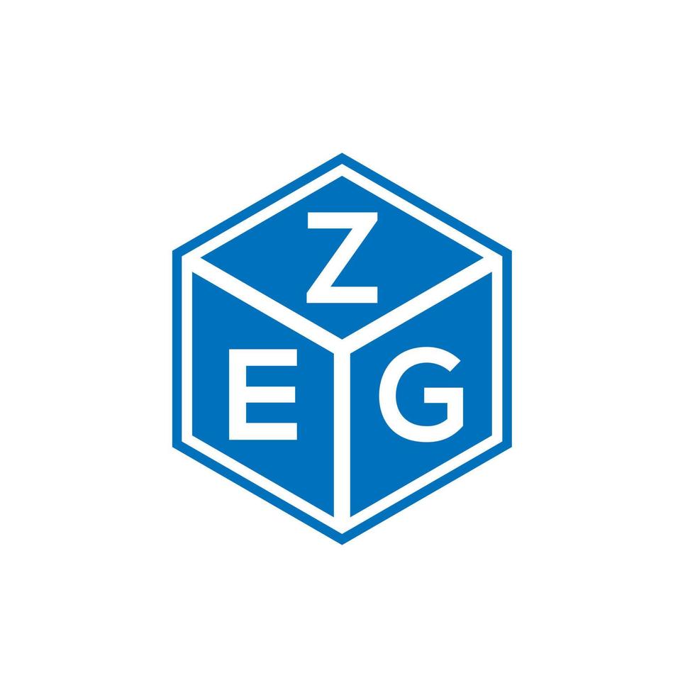 ZEG letter logo design on white background. ZEG creative initials letter logo concept. ZEG letter design. vector
