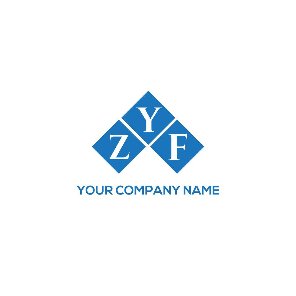 ZYF letter logo design on white background. ZYF creative initials letter logo concept. ZYF letter design. vector