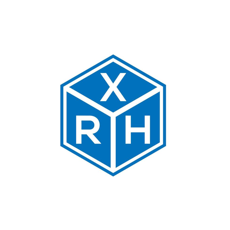 diseño del logotipo de la letra xrh sobre fondo blanco. concepto de logotipo de letra de iniciales creativas xrh. diseño de letra xrh. vector