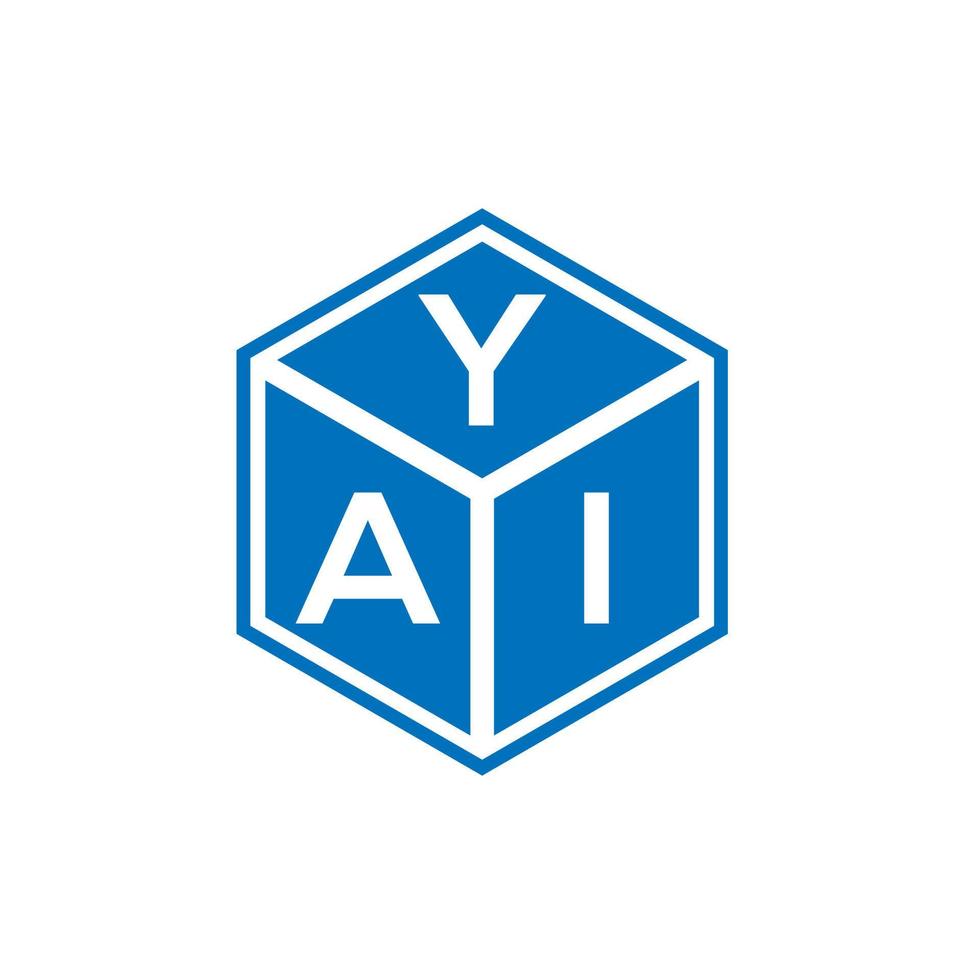 diseño de logotipo de letra yai sobre fondo blanco. concepto de logotipo de letra de iniciales creativas yai. diseño de letras yai. vector