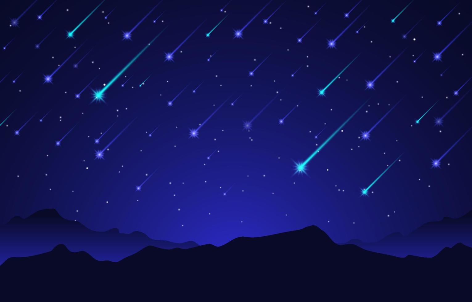 fondo de lluvia de meteoritos vector