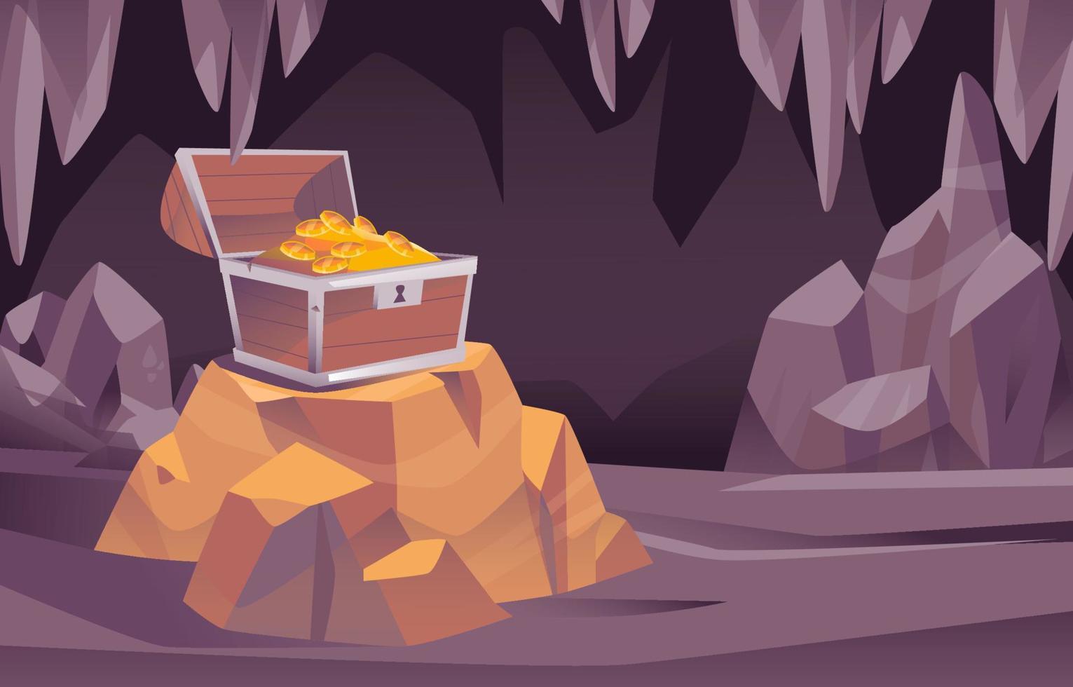 Treasure In Cave vector