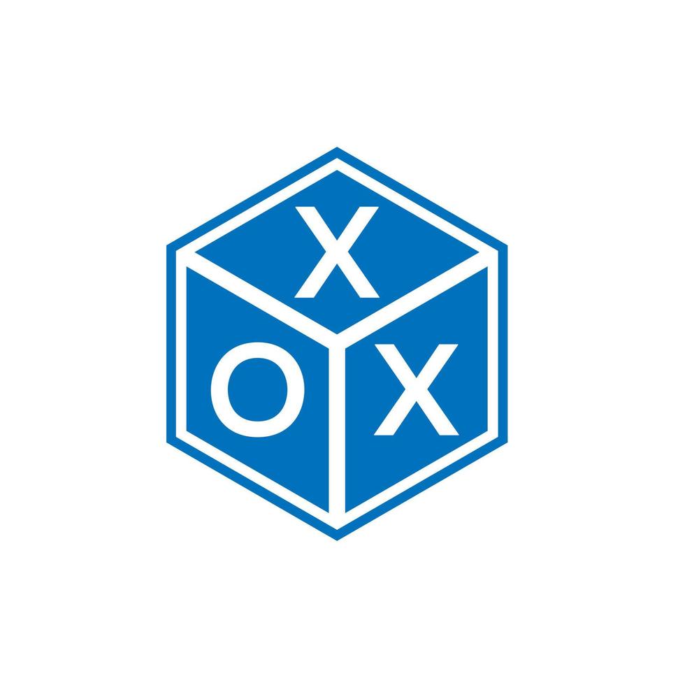 diseño del logotipo de la letra xox sobre fondo blanco. concepto de logotipo de letra de iniciales creativas xox. diseño de letras xox. vector