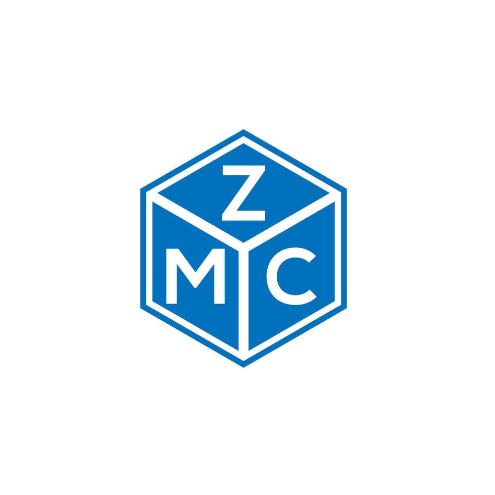 ZMC letter logo design on white background. ZMC creative initials letter logo concept. ZMC letter design. vector