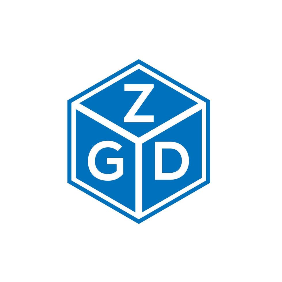 diseño de logotipo de letra zgd sobre fondo blanco. concepto de logotipo de letra inicial creativa zgd. diseño de letras zgd. vector