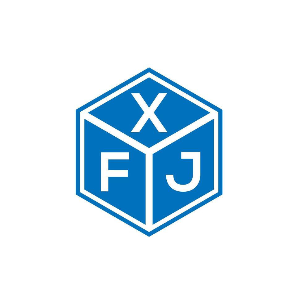 XFJ letter logo design on white background. XFJ creative initials letter logo concept. XFJ letter design. vector
