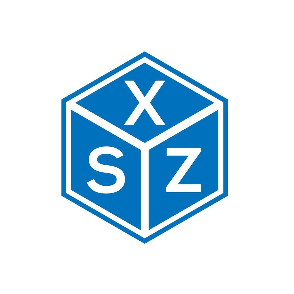 XSZ letter logo design on white background. XSZ creative initials letter logo concept. XSZ letter design. vector