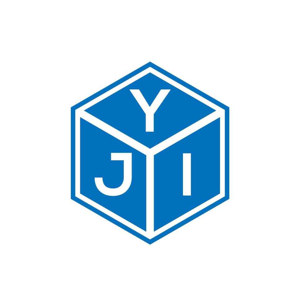 YJI letter logo design on white background. YJI creative initials letter logo concept. YJI letter design. vector