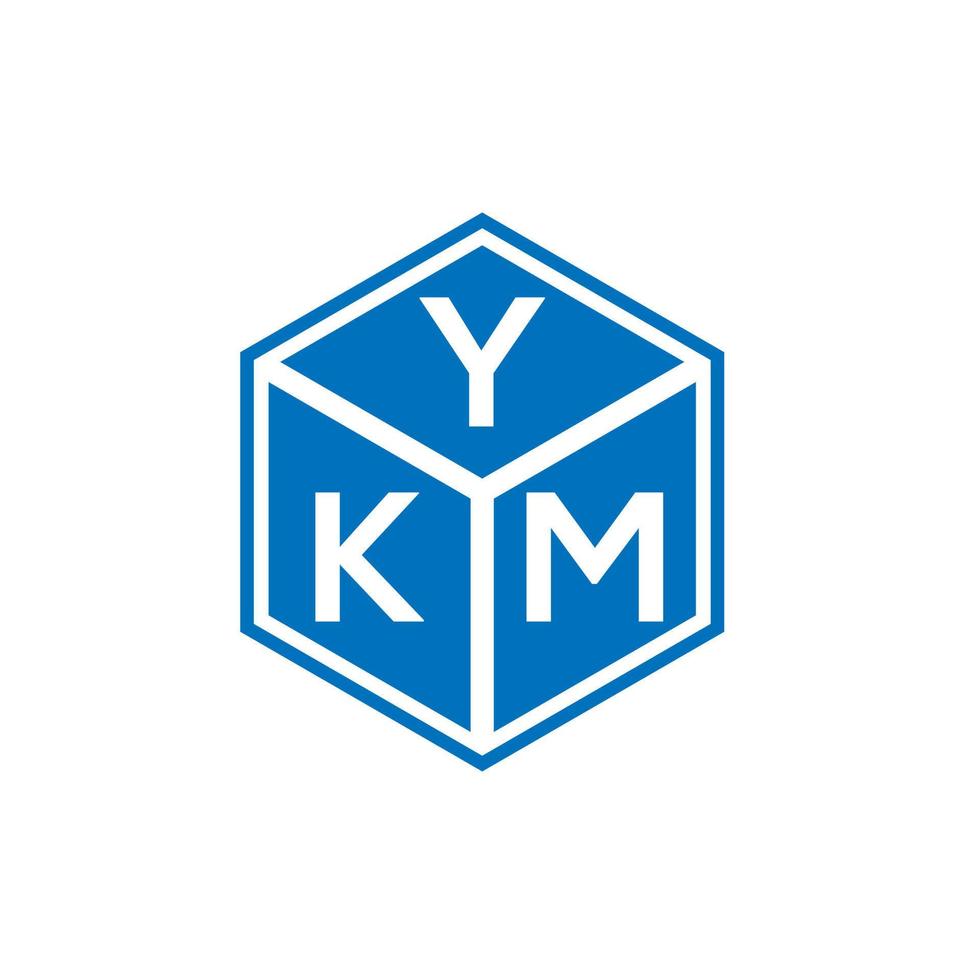 YKM letter logo design on white background. YKM creative initials letter logo concept. YKM letter design. vector