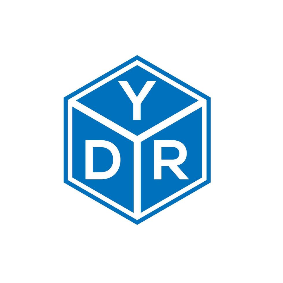 diseño de logotipo de letra ydr sobre fondo blanco. concepto de logotipo de letra de iniciales creativas ydr. diseño de letra ydr. vector