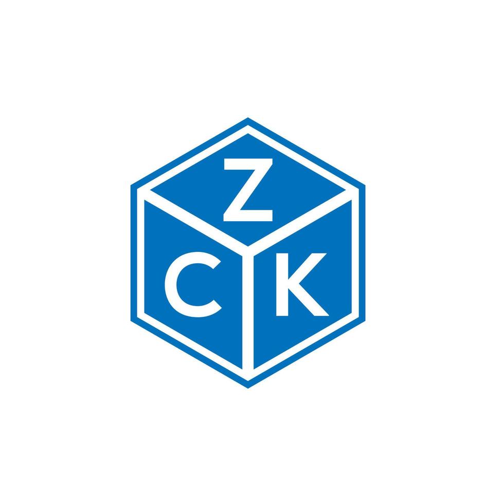 ZCK letter logo design on white background. ZCK creative initials letter logo concept. ZCK letter design. vector