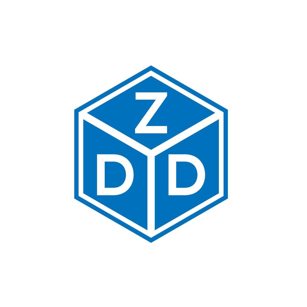 diseño de logotipo de letra zdd sobre fondo blanco. concepto de logotipo de letra inicial creativa zdd. diseño de letras zdd. vector