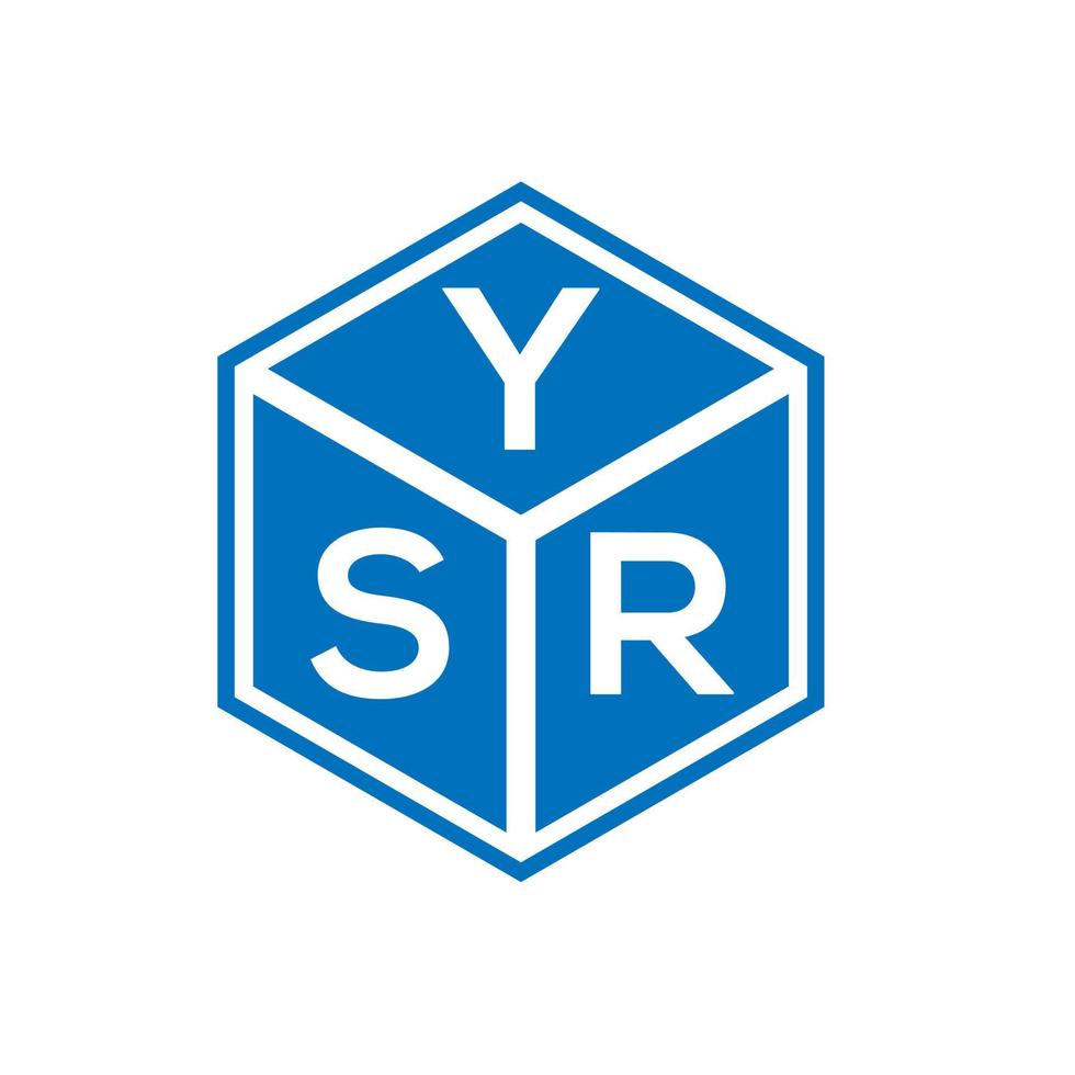 YSR letter logo design on white background. YSR creative initials letter logo concept. YSR letter design. vector