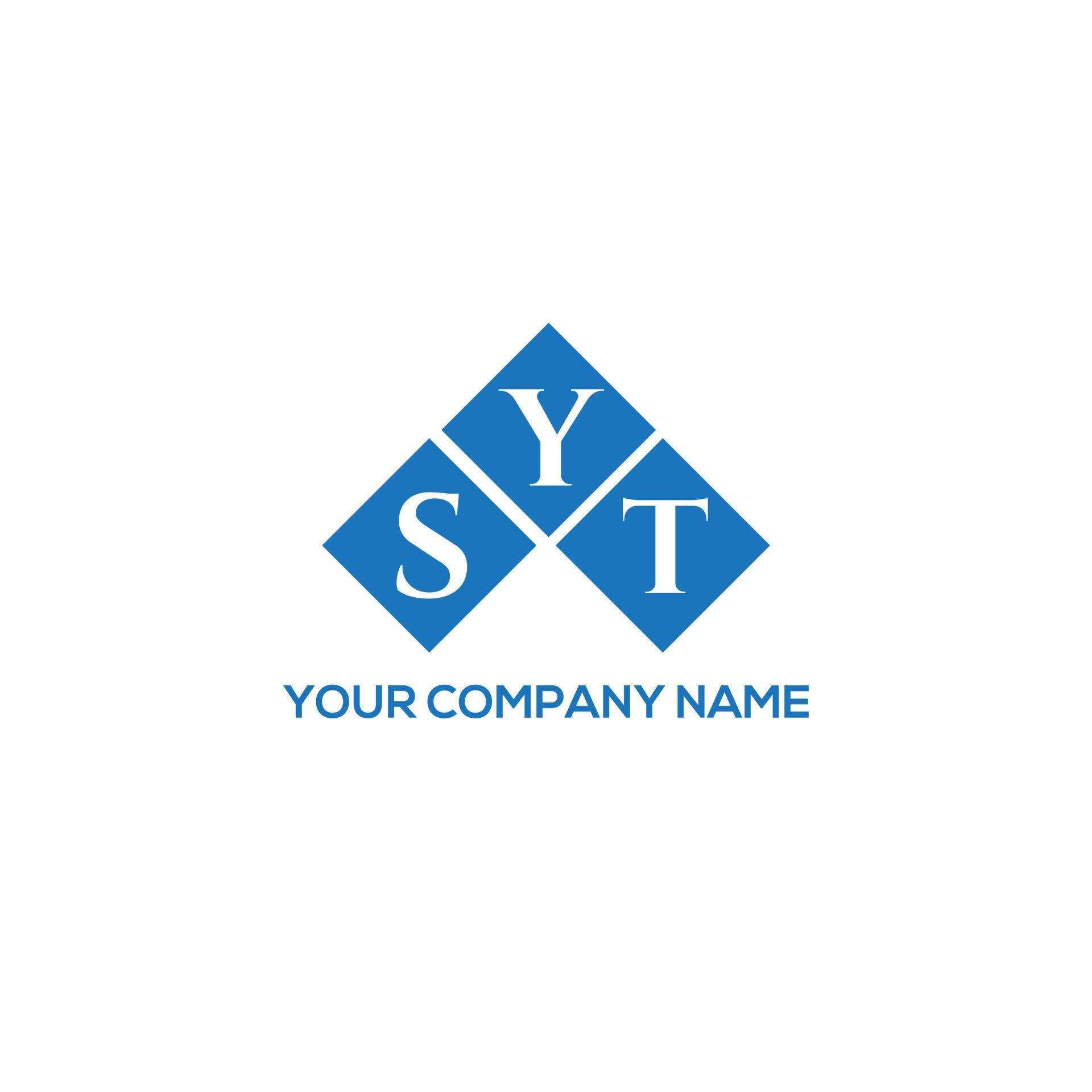 SYT letter logo design on white background. SYT creative initials