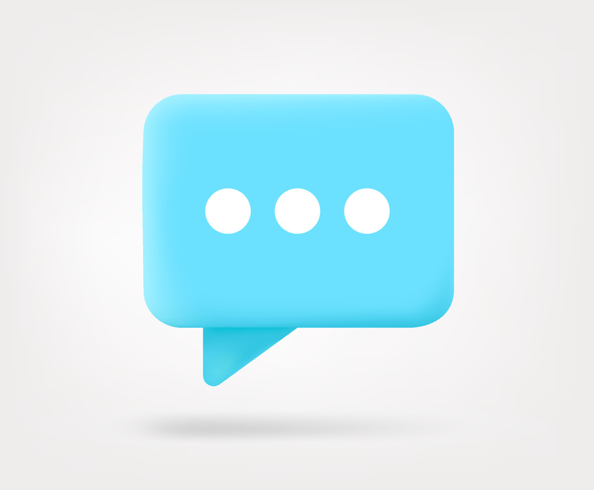 Chat bubble with cute emojis. Vector 3d illustration 7302974 Vector Art