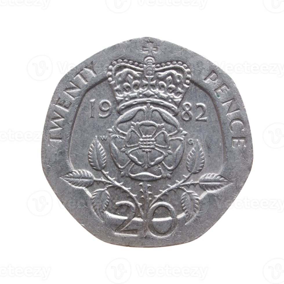 20 pence coin, United Kingdom transparent PNG