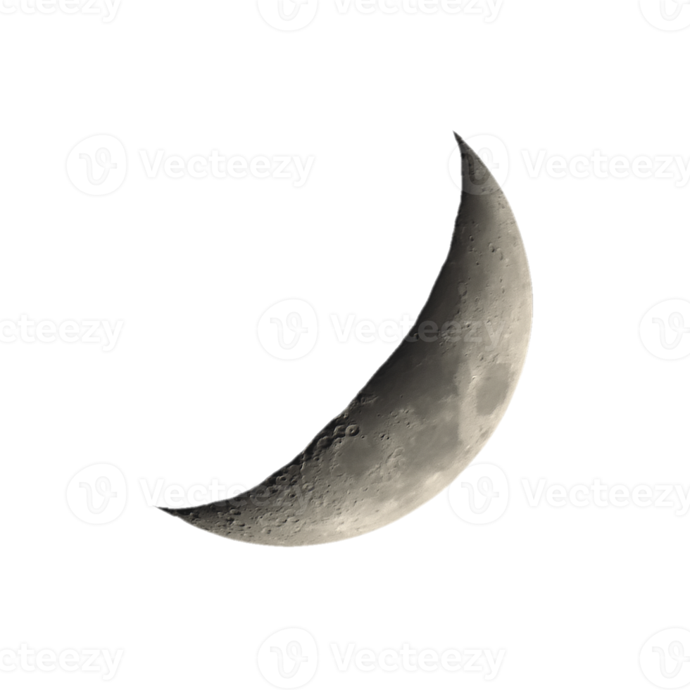 First quarter moon seen with telescope transparent PNG