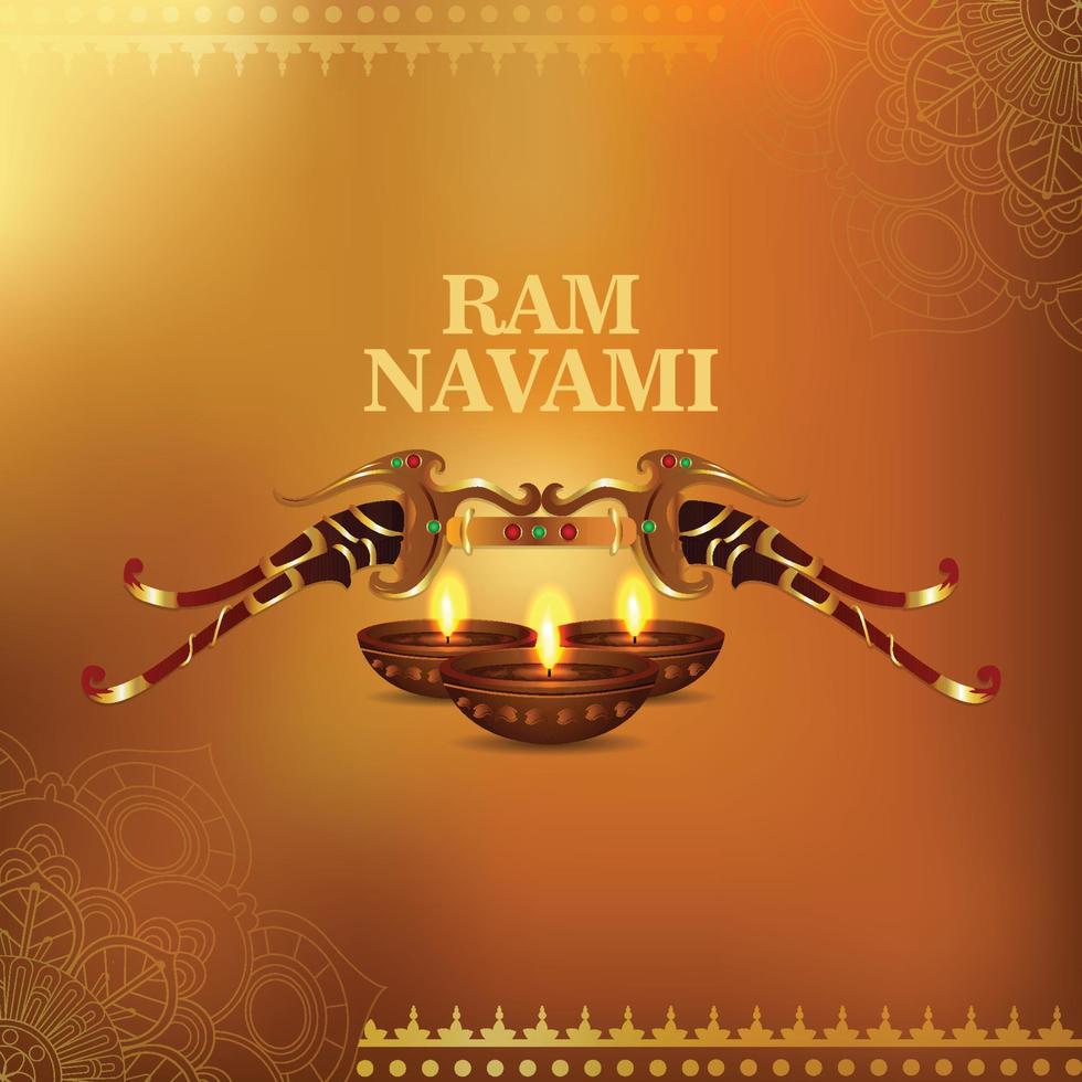 fondo del festival ram navami vector