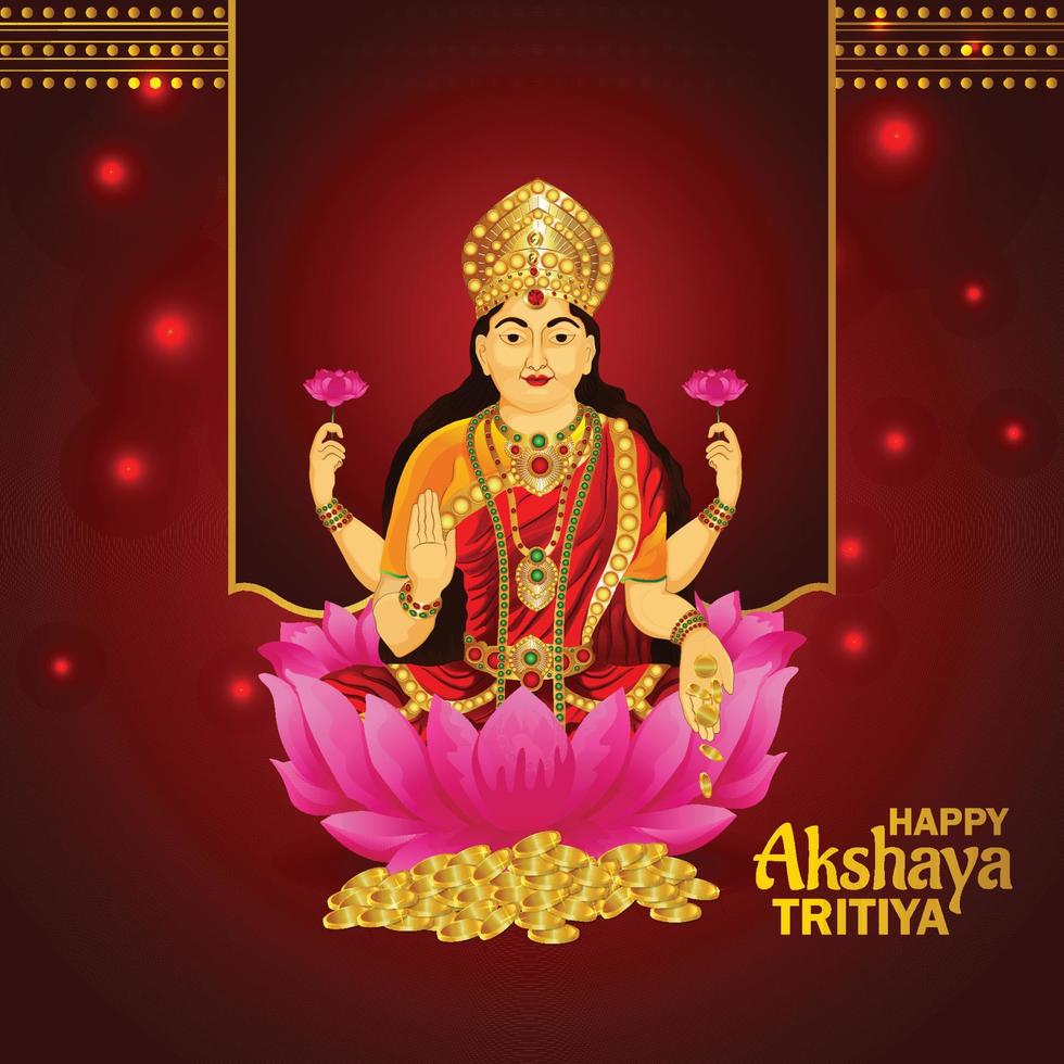 Decorative akshaya tritiya celebration background vector